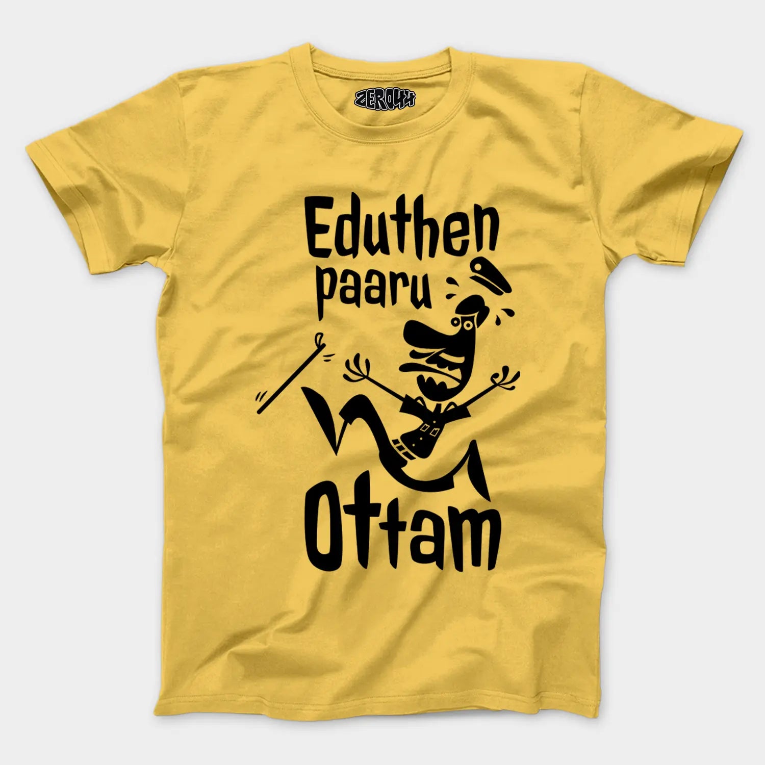 Eduthen Paaru Ottam Men/Unisex T-Shirt in Yellow Color