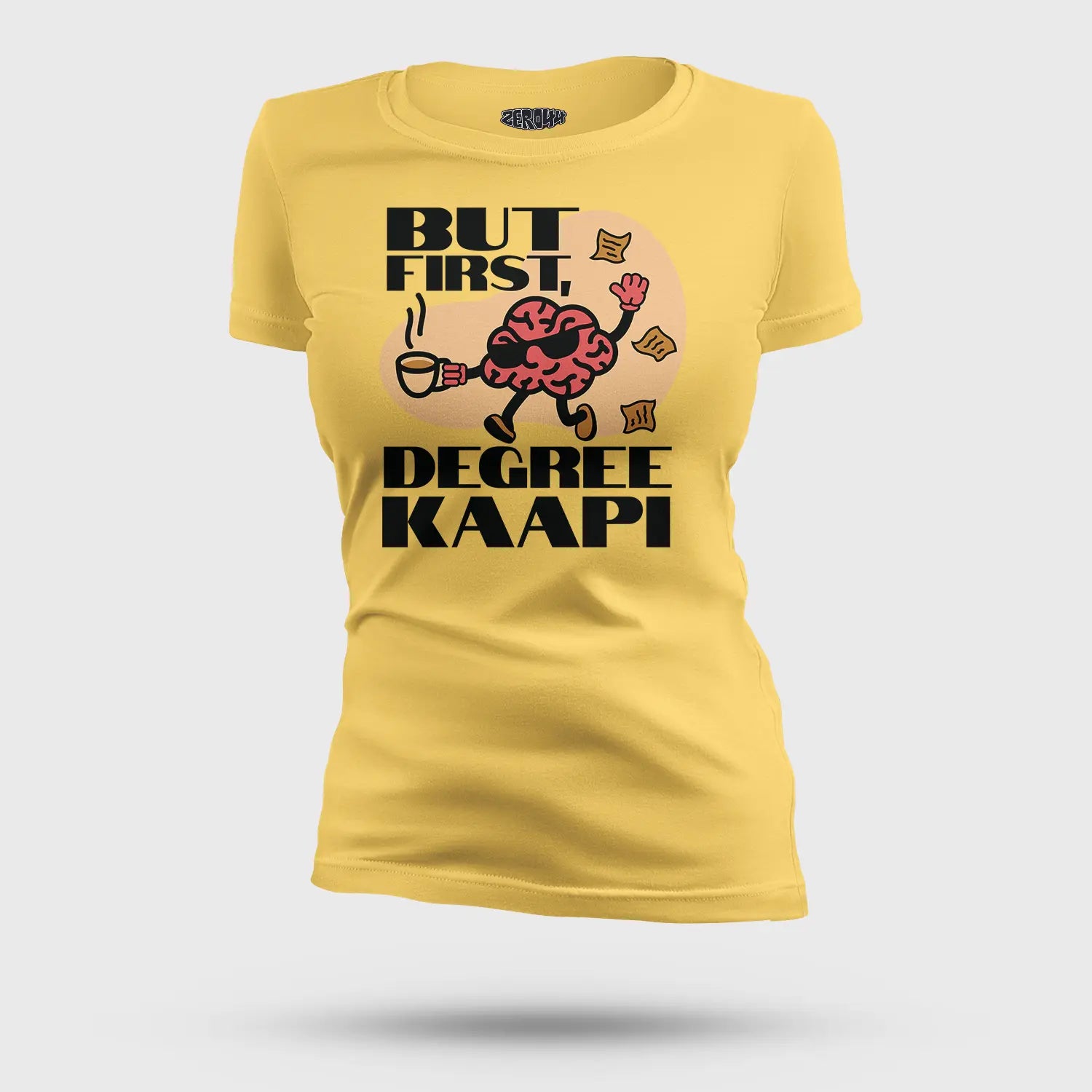 But First Degree Kaapi Women's T-Shirt in Yellow Color