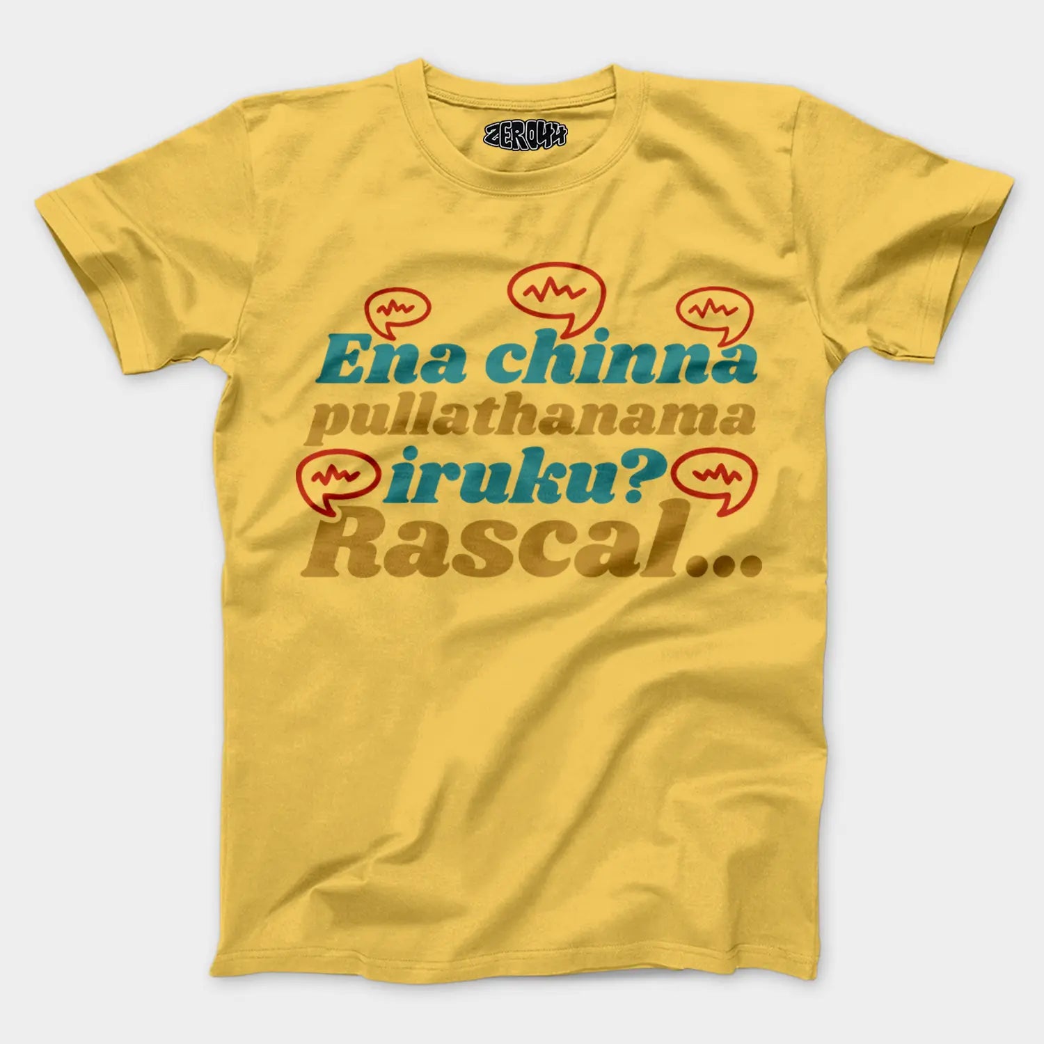 Ena Chinna Pulla Thanama Iruku Rascal Men/Unisex T-Shirt in Yellow Color