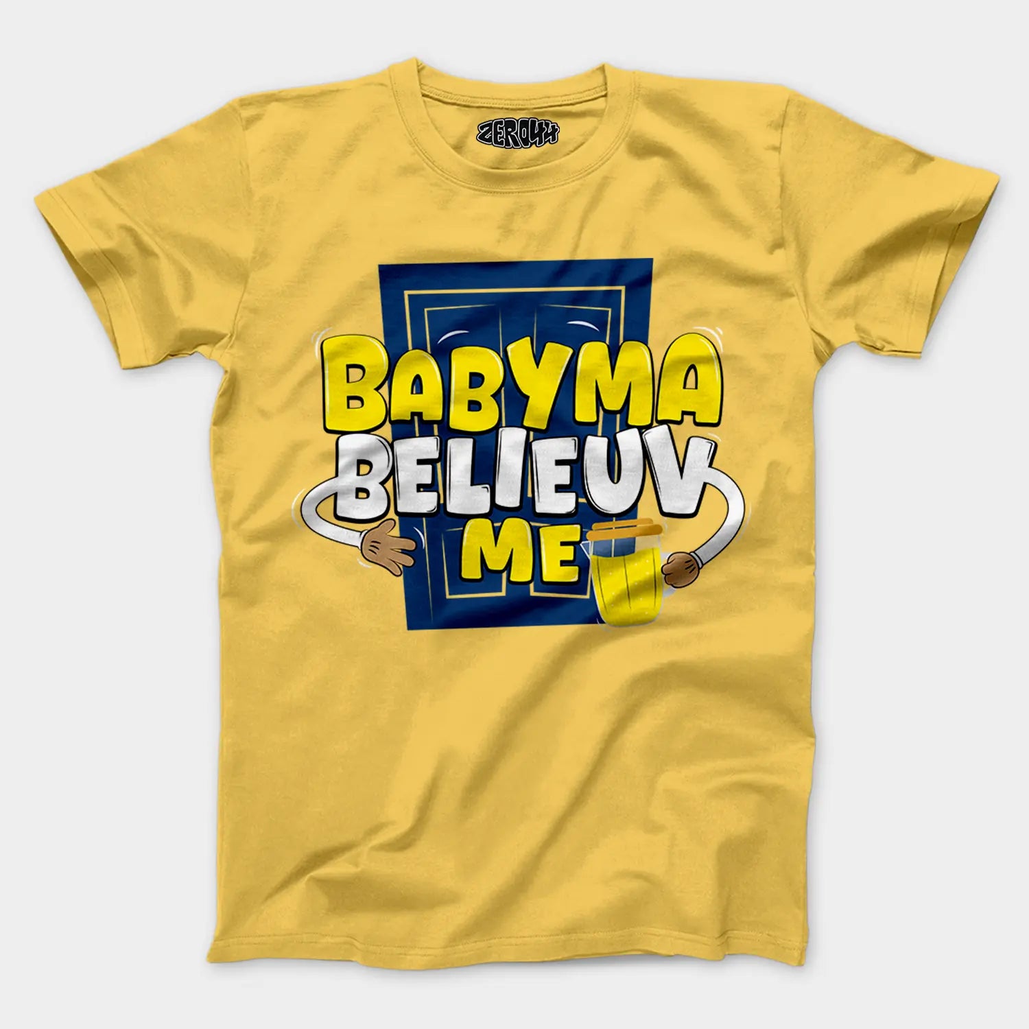 Babyma Belieuv Me Men/Unisex T-Shirt in Yellow Color