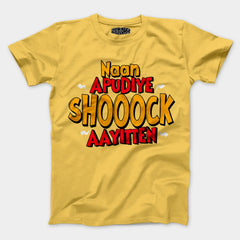 Naan Apudiye Shoooock Aayitten Men/Unisex T-Shirt in Yellow Color