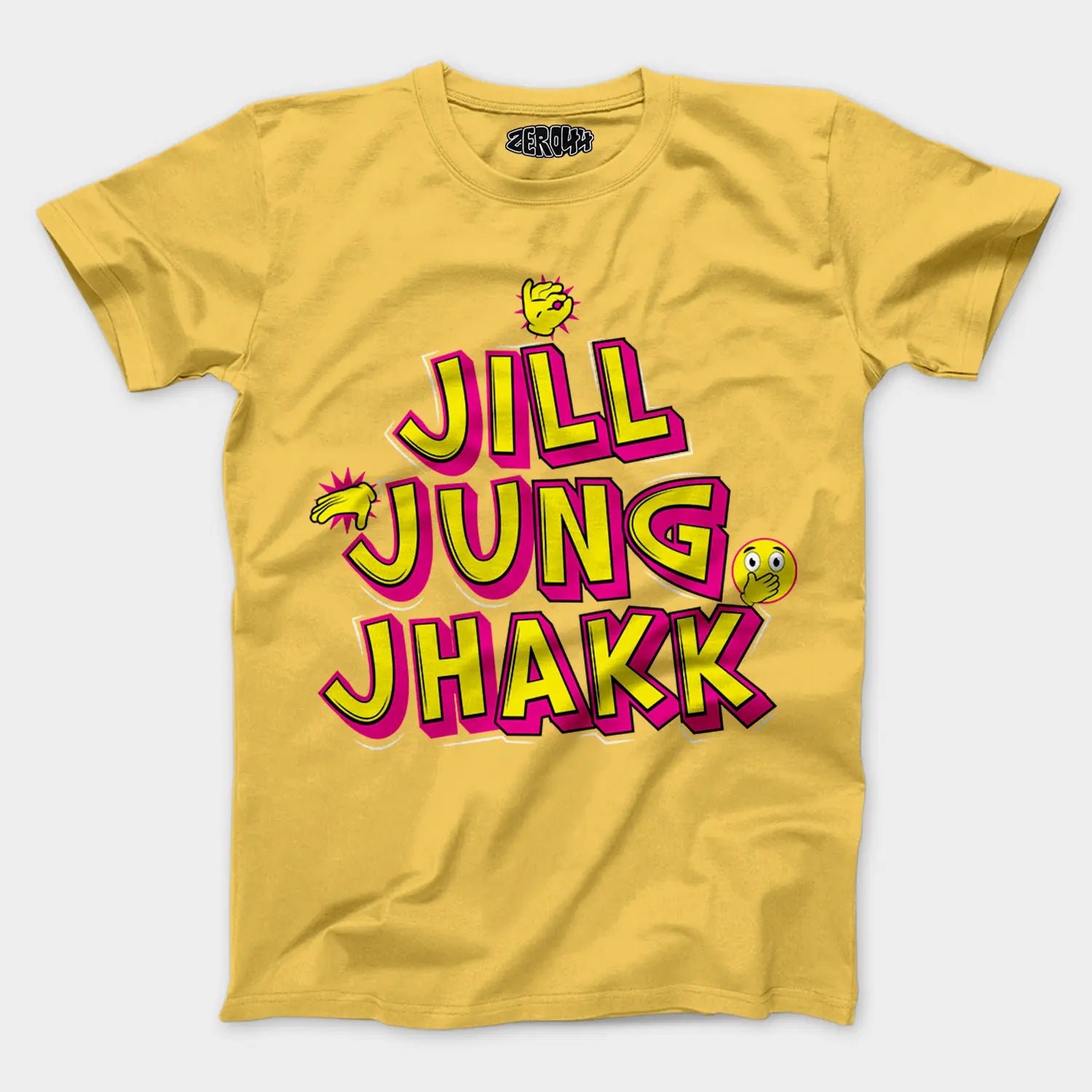 Jill Jung Jhakk Men/Unisex T-Shirt in Yellow Color