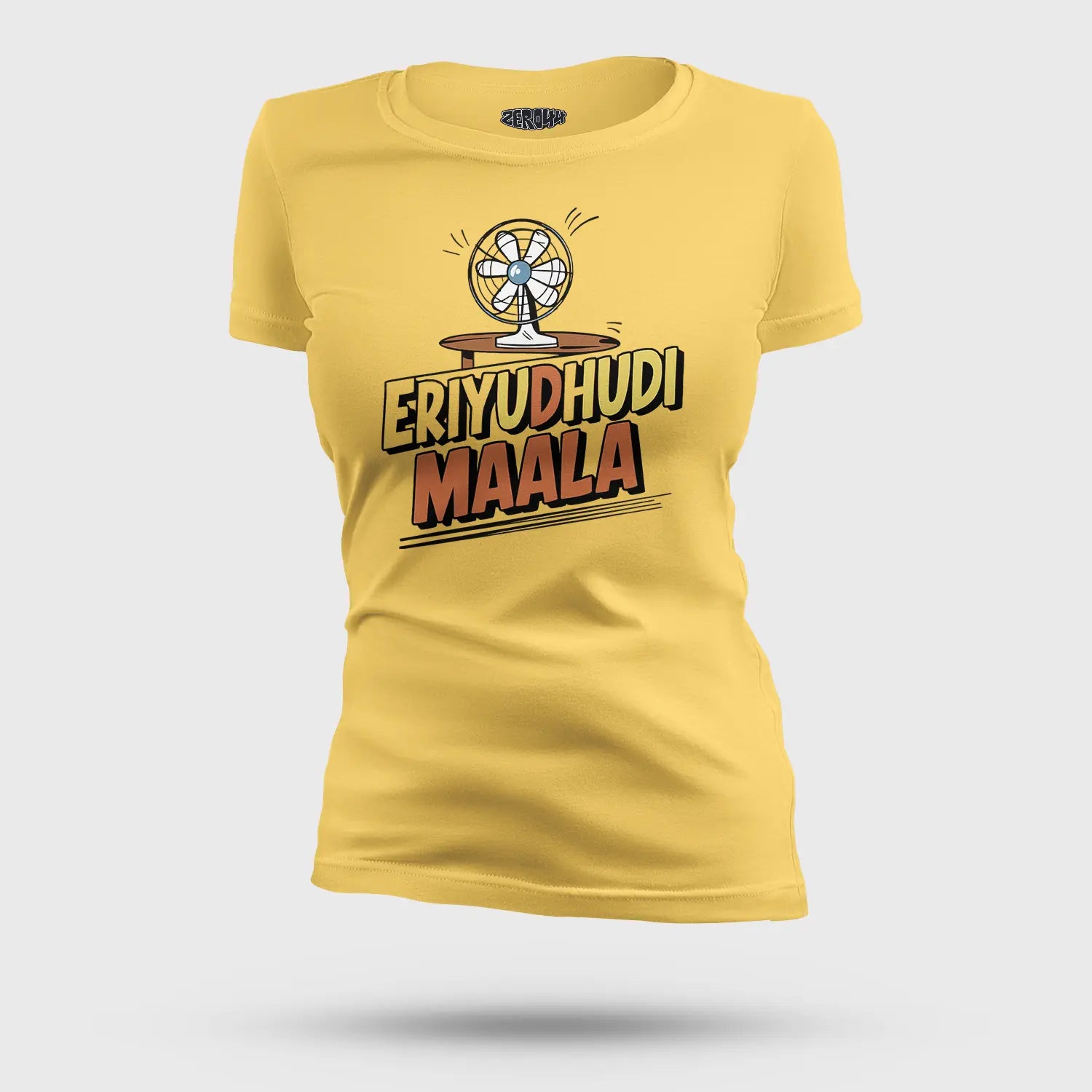 Eriyudhudi Maala Women's T-Shirt in Yellow Color